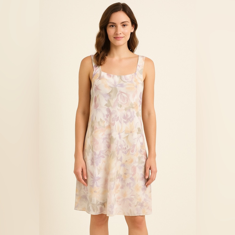 J.B.S LTD brand Vintage Floral Sleeveless light mini Summer Dress women size 8